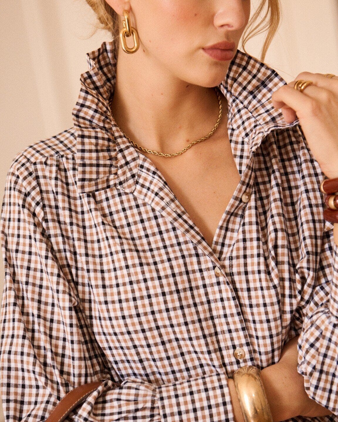 Remi Shirt | Taupe Shirt Parisienne Collection 