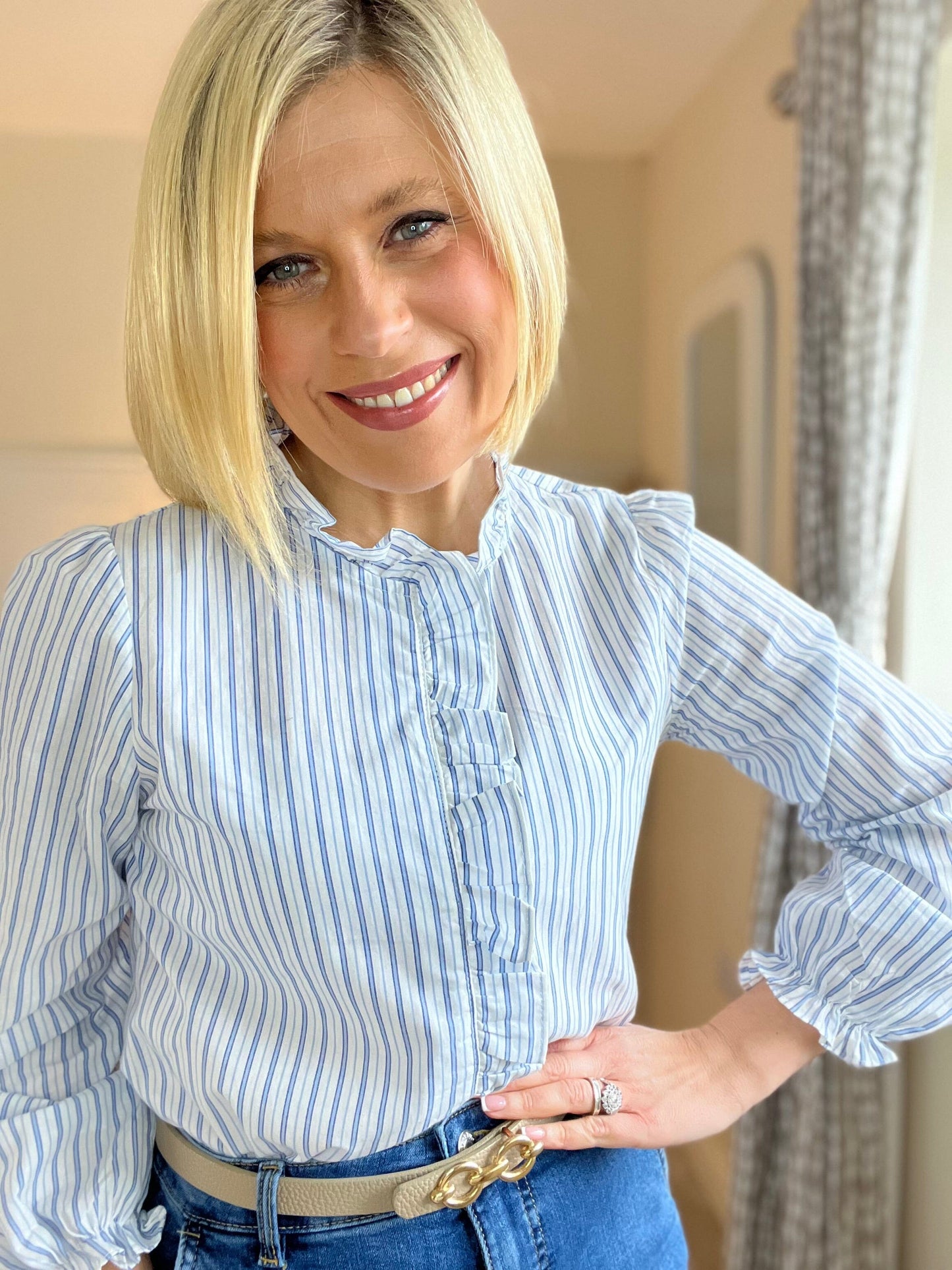 Reva Blouse | Blue Blouse Parisienne Collection 