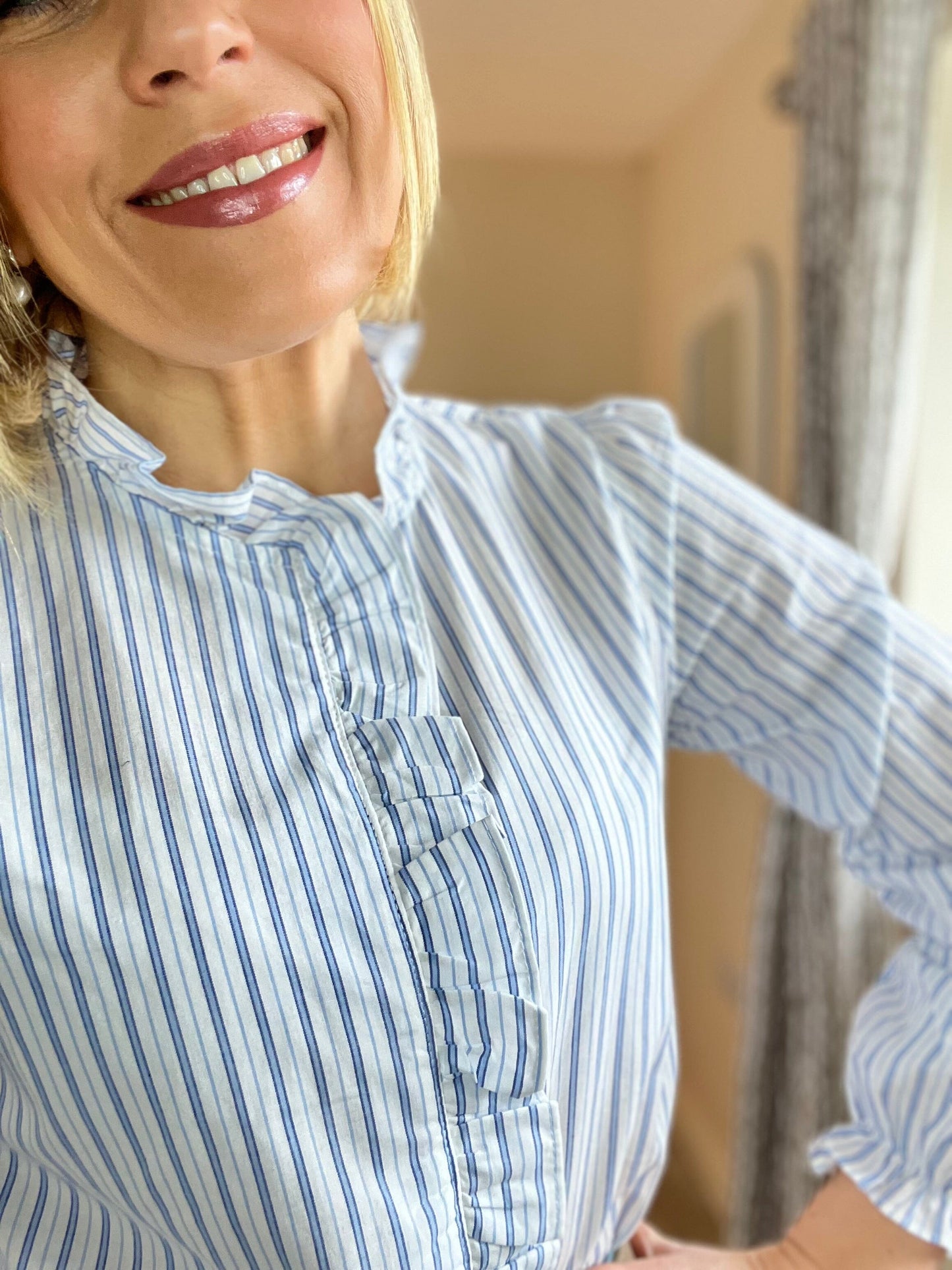 Reva Blouse | Blue Blouse Parisienne Collection 