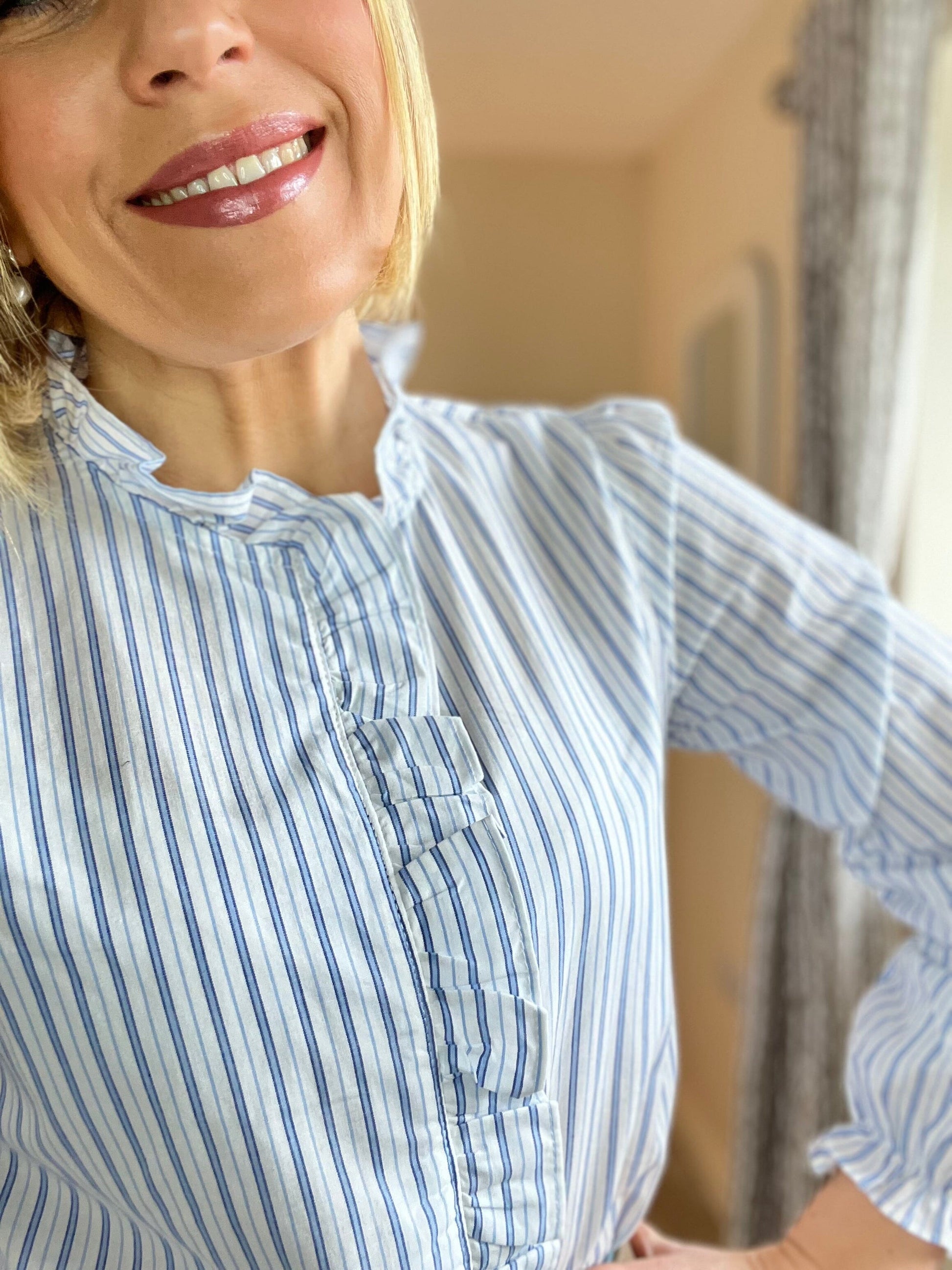 Reva Blouse | Blue Blouse Parisienne Collection 