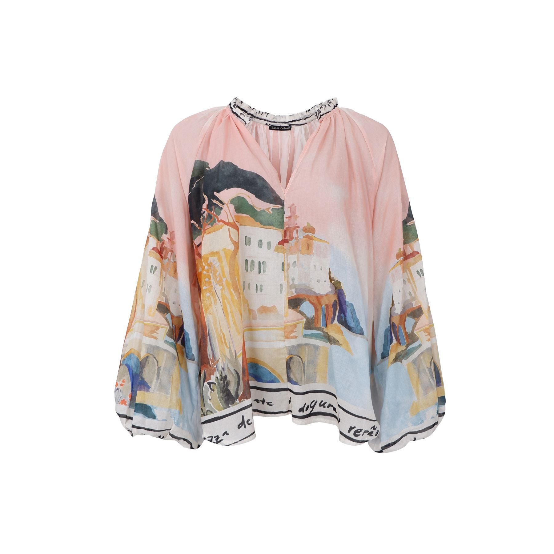 Riviera Blouse | Rose Blouse Black Colour 