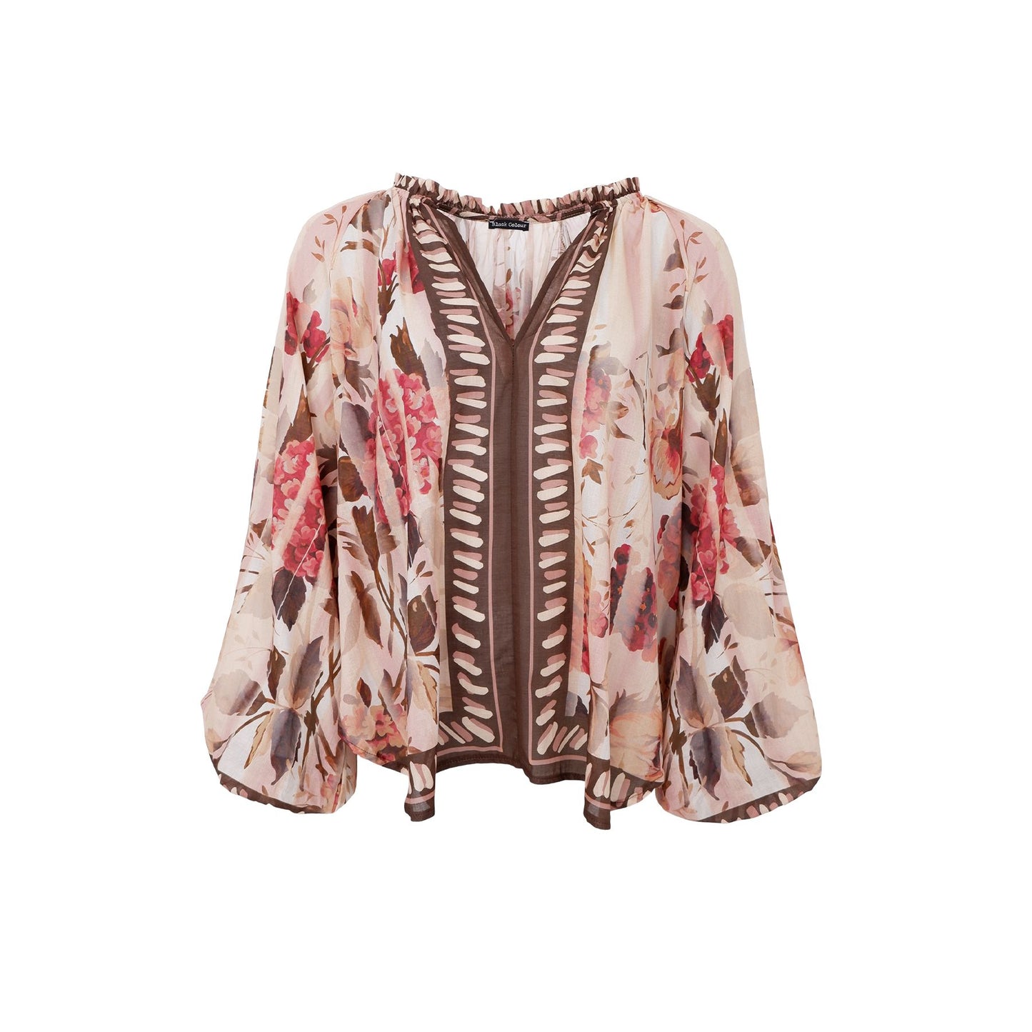 Rosewood Blouse | Creme Rose Blouse Black Colour 