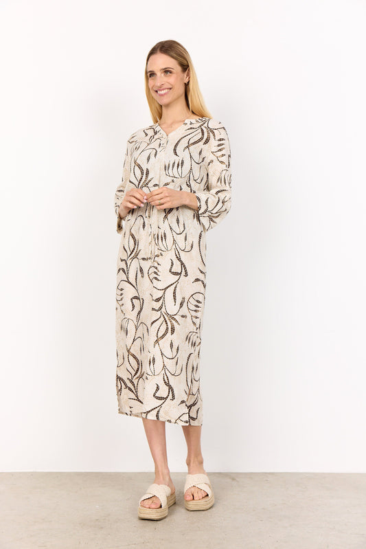Sabira Dress | Sand Combi Dress Soya Concept 