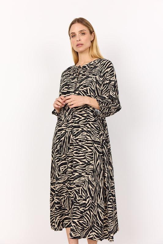 Sade Dress | Black Combi Dress Soya Concept 