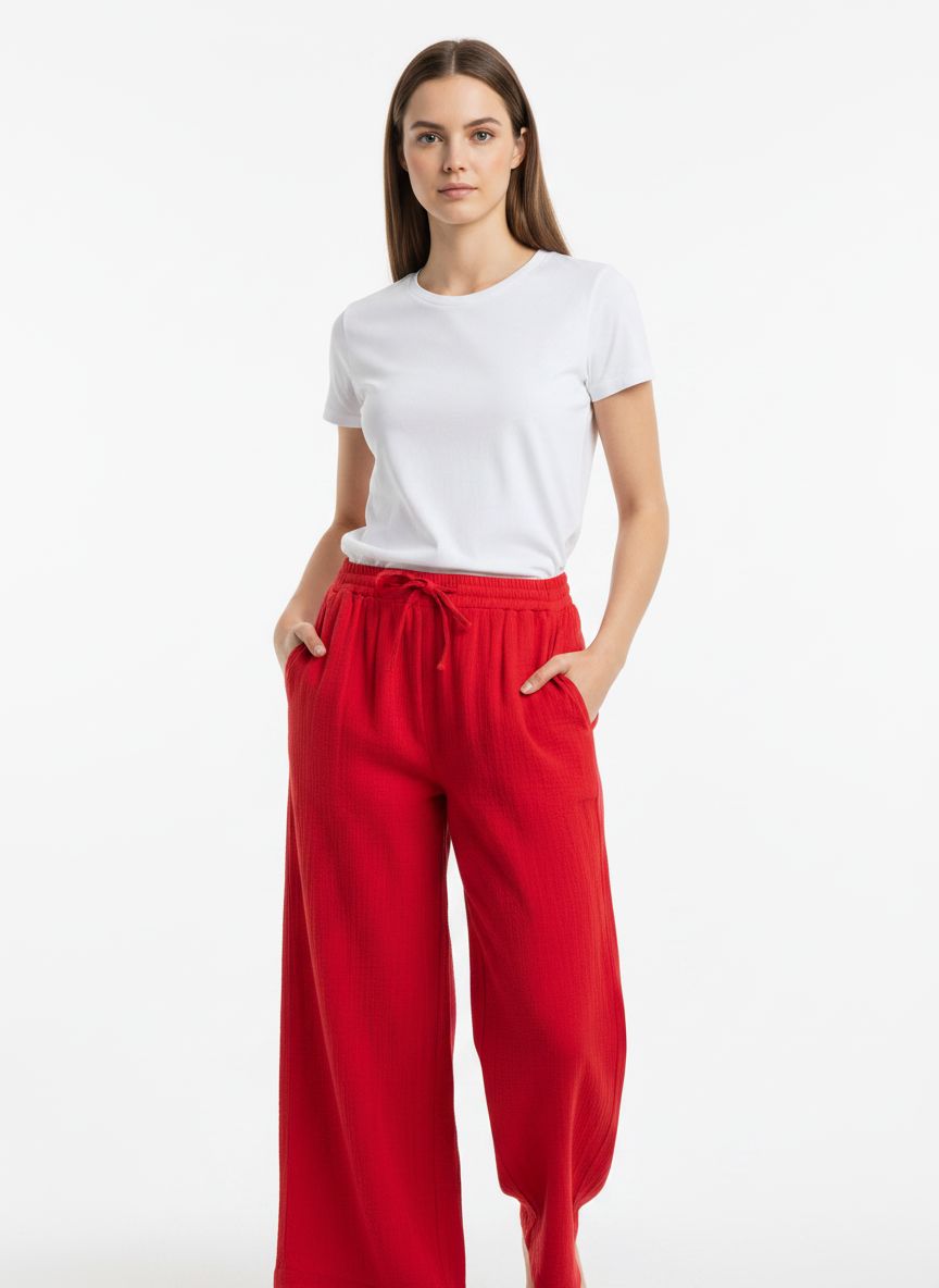 Sastina Culottes | Adrenaline Red Pants Pieces 