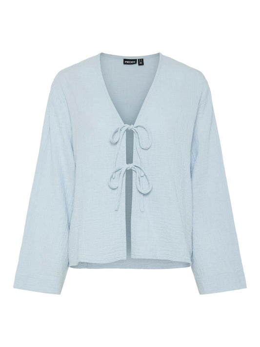 Sastina Tie Top | Cashmere Blue Shirts & Tops Pieces 