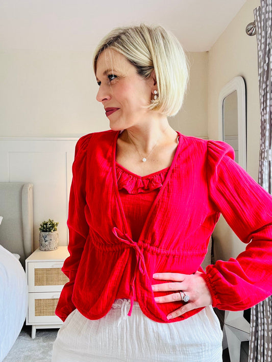 Sastina Tie Top | Lollipop Shirts & Tops Pieces 