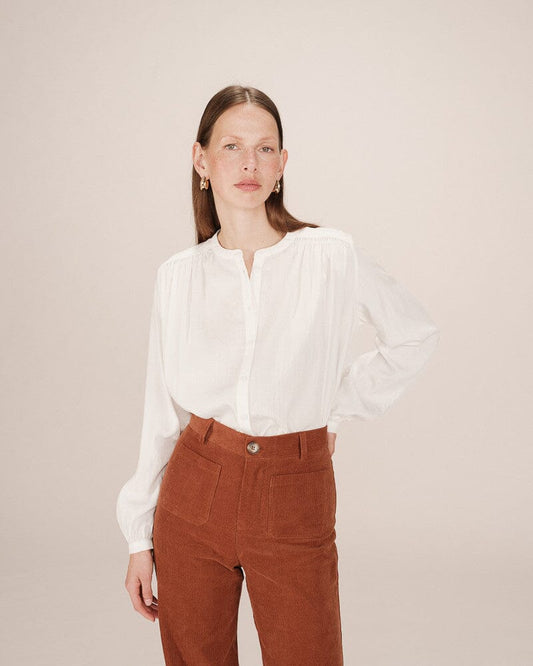 Savannah Top | Ivory Blouse Grace and Mila 