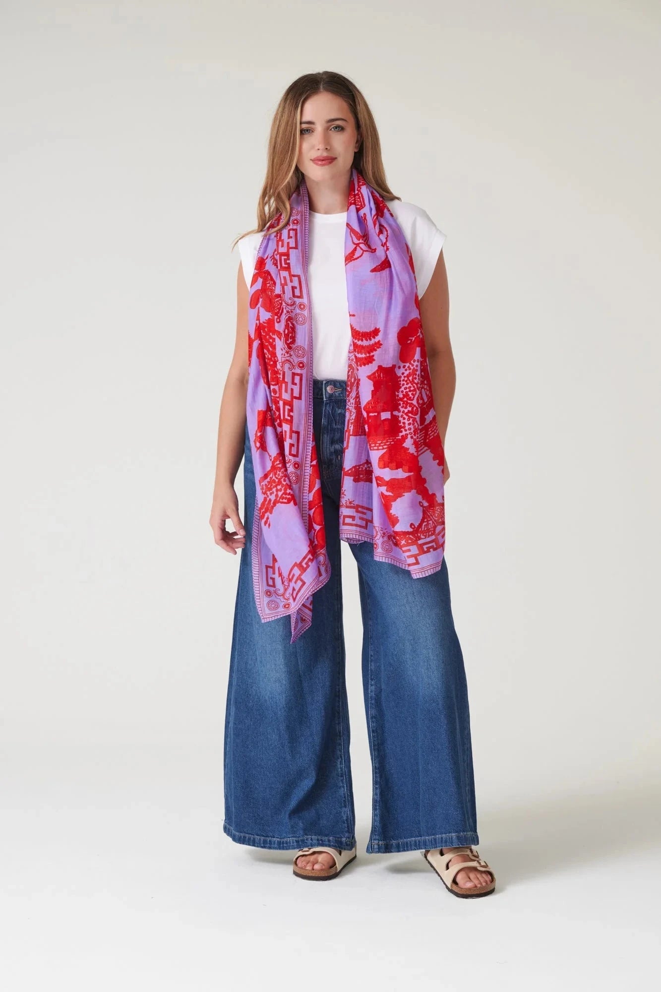 Scarf | Giant Willow | Violet Scarves One Hundred Stars 