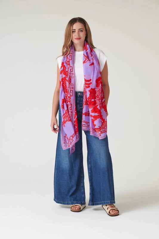 Scarf | Giant Willow | Violet Scarves One Hundred Stars 