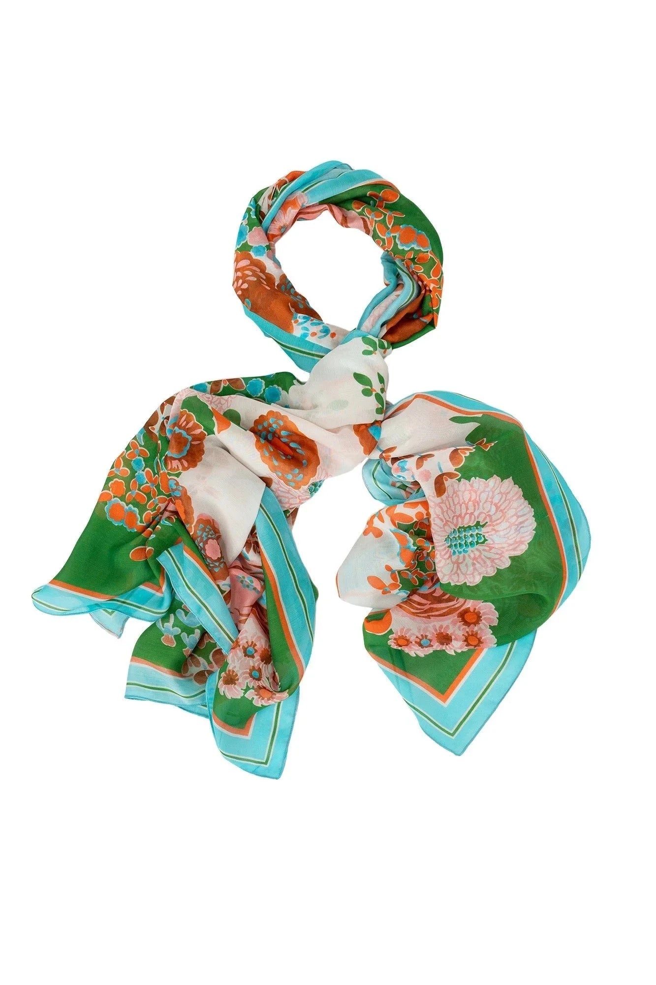 Scarf | Kitsch Bouquet | Green Scarves One Hundred Stars 
