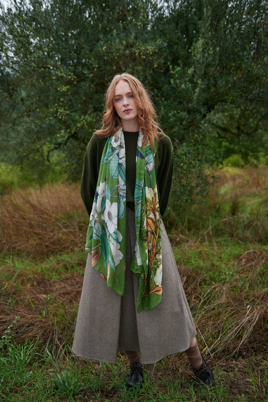 Scarf | Rhodoleia | Green Scarves One Hundred Stars 