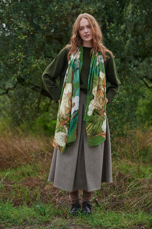 Scarf | Rhodoleia | Green Scarves One Hundred Stars 