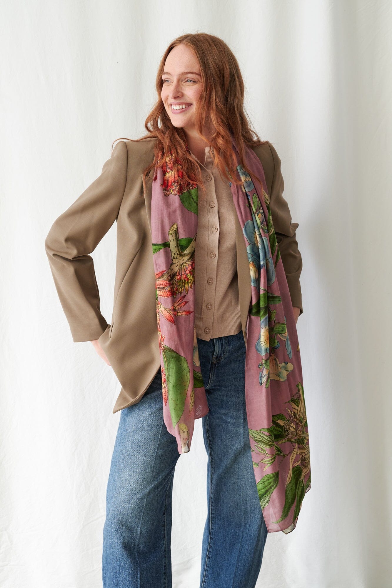 Scarf | Rhodoleia | Pink Scarves One Hundred Stars 