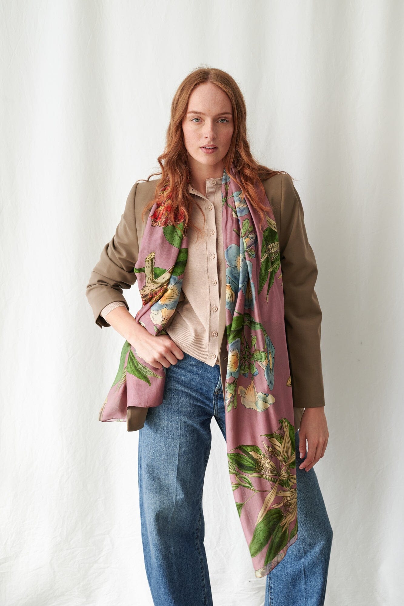 Scarf | Rhodoleia | Pink Scarves One Hundred Stars 