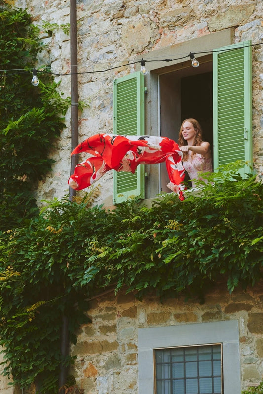 Scarf | Stork | Scarlet Scarves One Hundred Stars 