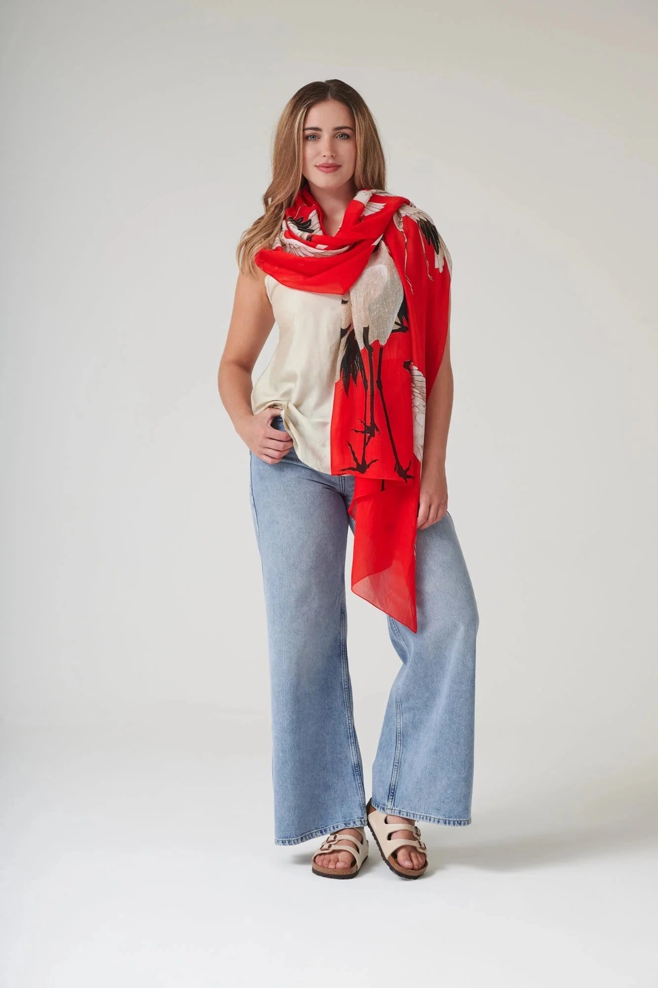 Scarf | Stork | Scarlet Scarves One Hundred Stars 
