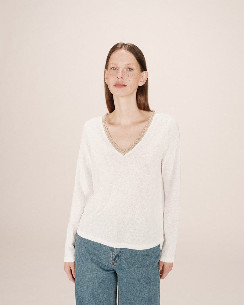 Selton Top | Ivory Blouse Grace and Mila 