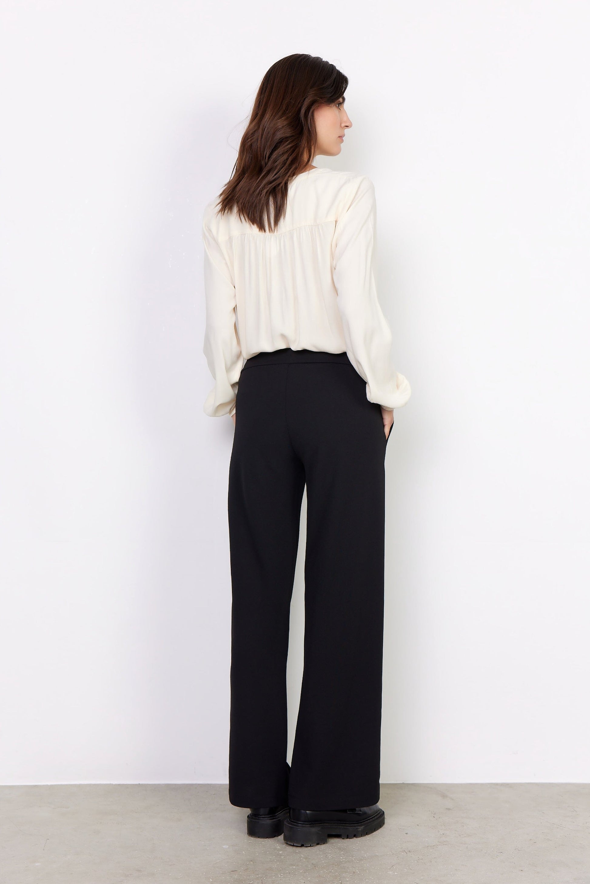 Siham Wide Pants | Black Pants Soya Concept 