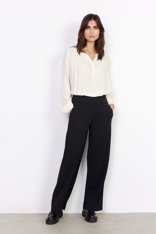 Siham Wide Pants | Black Pants Soya Concept 