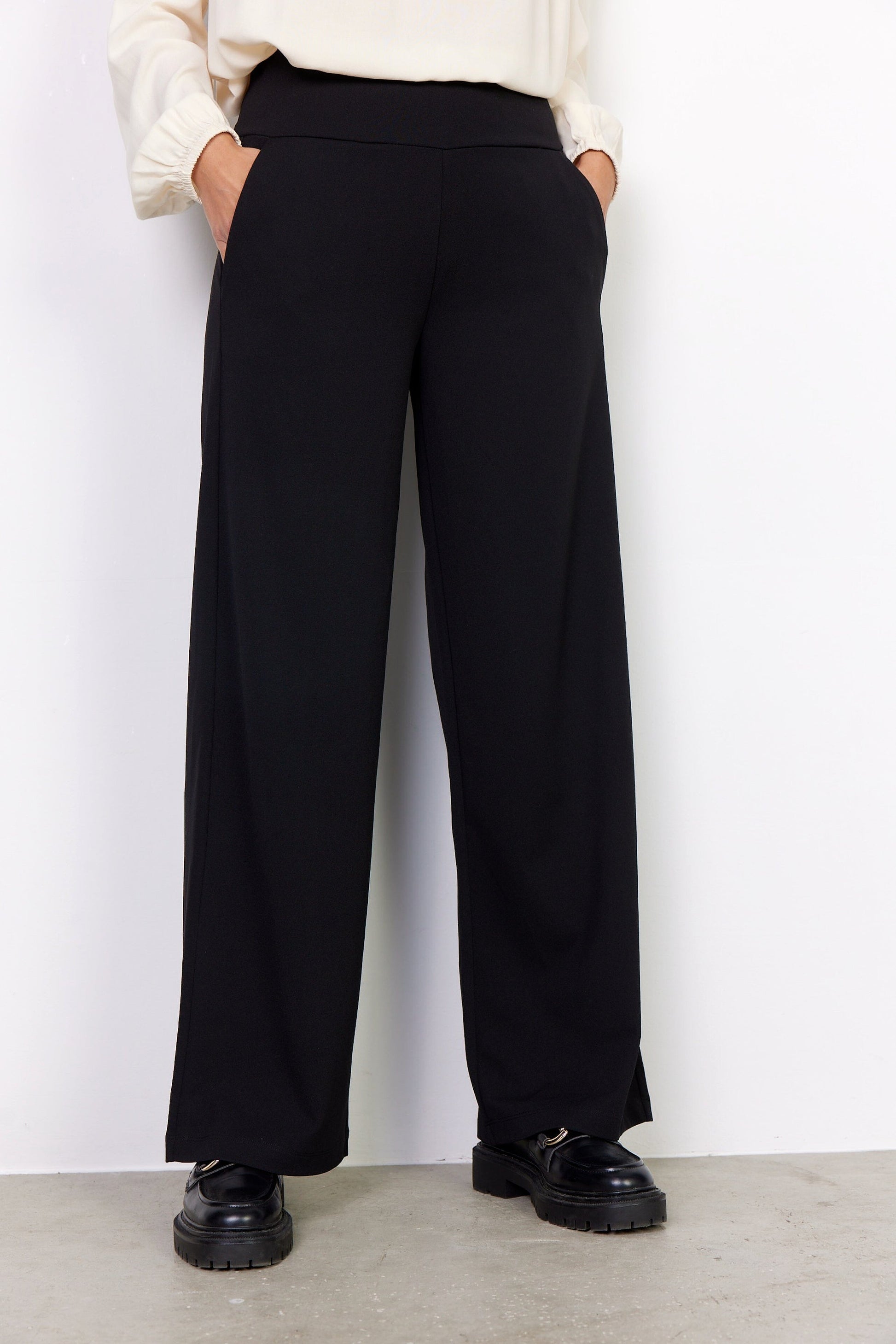 Siham Wide Pants | Black Pants Soya Concept 