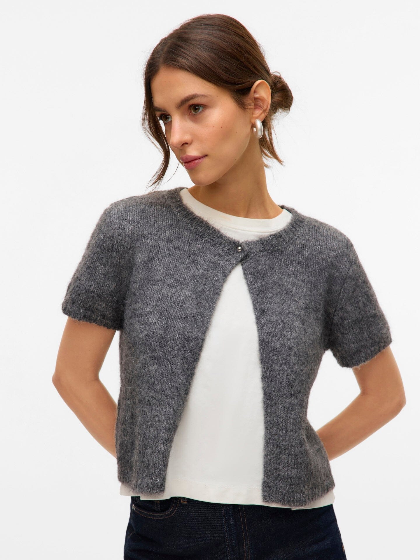 Silja Cardigan | Medium Grey Knitwear Aware 