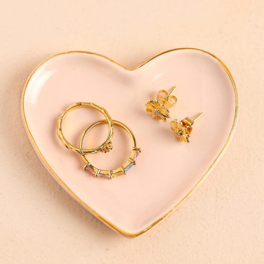 Small Ceramic Heart Trinket Dish | Pink Trinket Dish Lisa Angel 