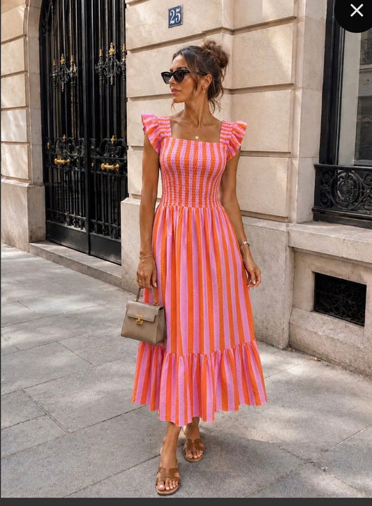 Solena Dress | 3 Colours Dress Parisienne Collection S/M Orange 