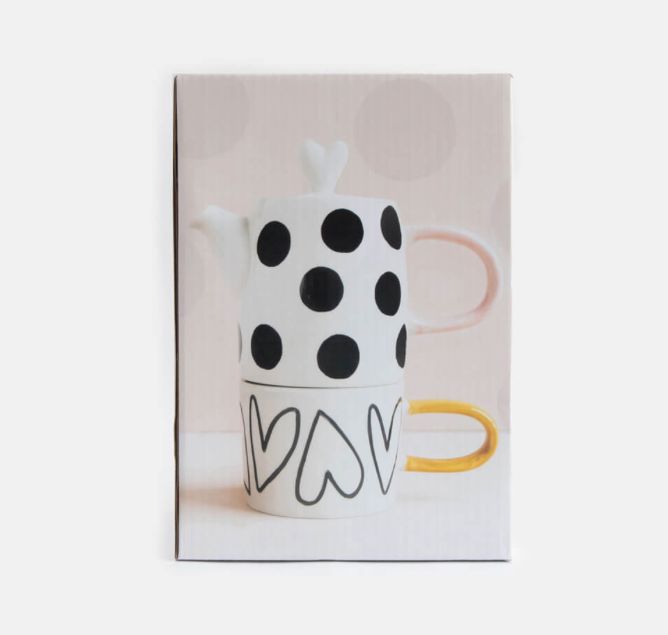 Spot Heart 'Tea for One' Tea Set Caroline Gardner 