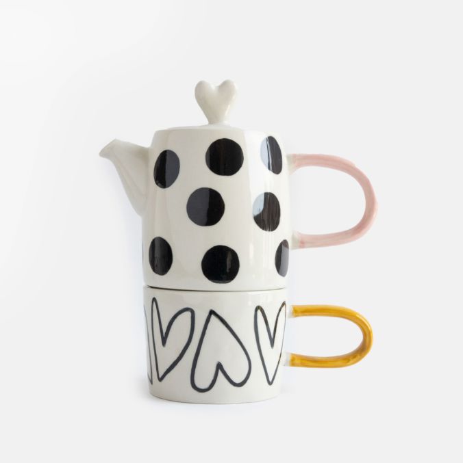 Spot Heart 'Tea for One' Tea Set Caroline Gardner 