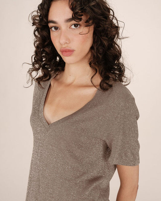 Stardust Top | Greige Blouse Grace and Mila 
