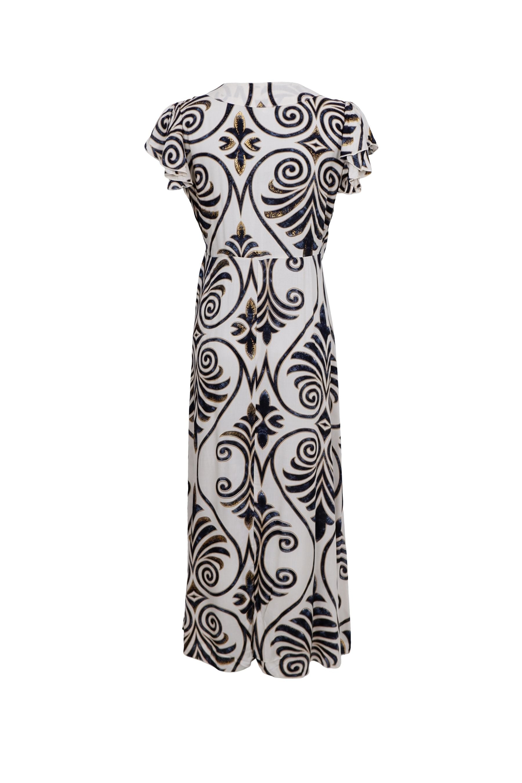 Stella Wrap Dress | Malaka White Dresses Black Colour 