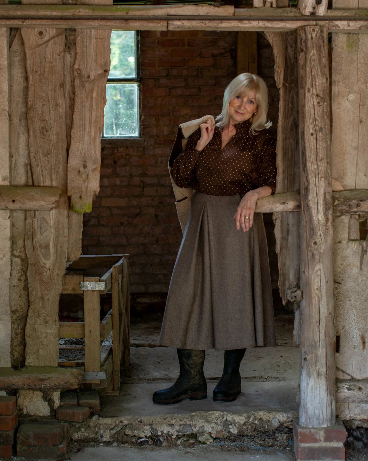 Tamara Skirt | Chestnut Skirt Chalk 