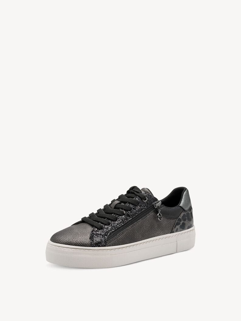 Tamaris | Metallic Trainer | Pewter Trainers Tamaris 