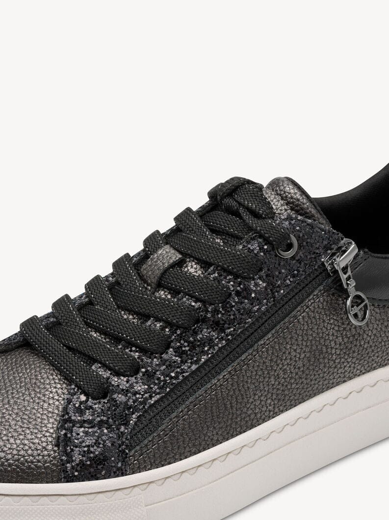 Tamaris | Metallic Trainer | Pewter Trainers Tamaris 