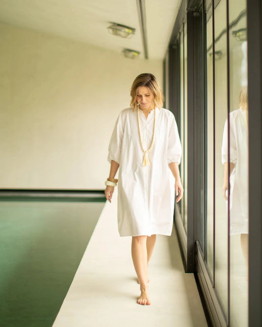 Tassel Ball Necklace | Cream Necklace Chalk 