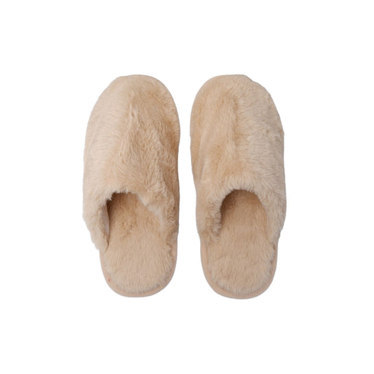Teddy Slippers | Creme Slippers Black Colour 