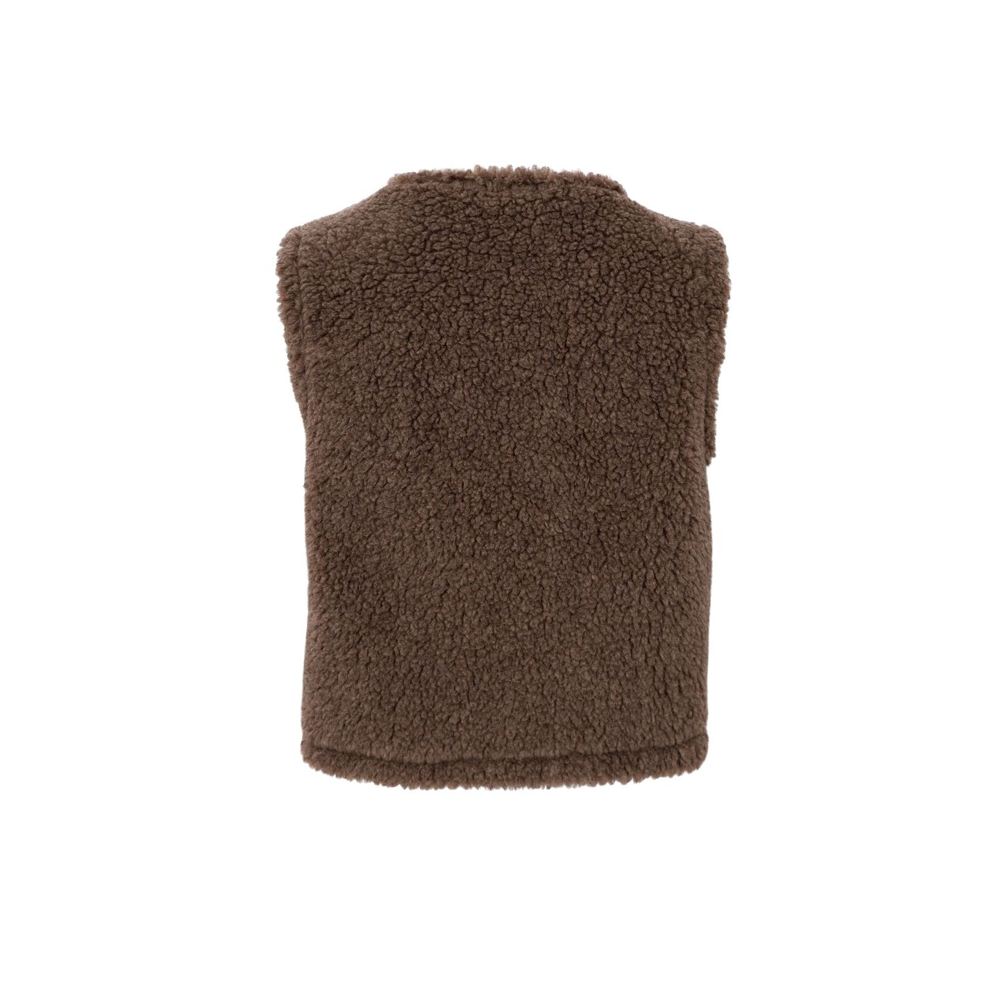 Teddy Vest | Taupe Gilet Black Colour 