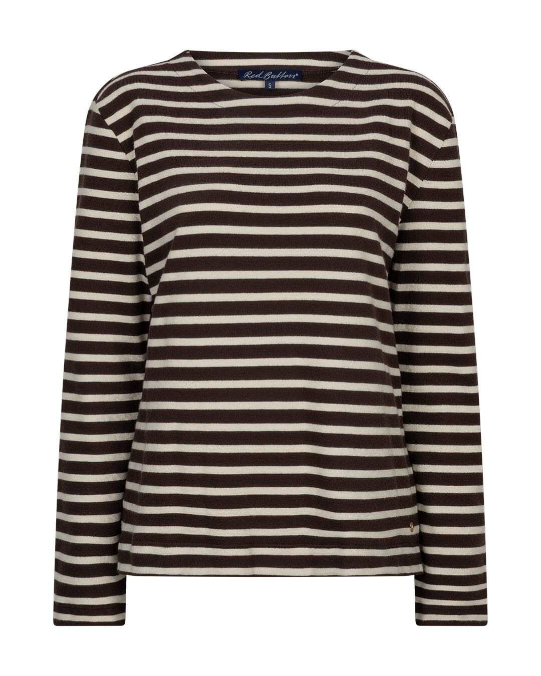 Terry Stripe Top | 2 Colours Cardigan Red Button 