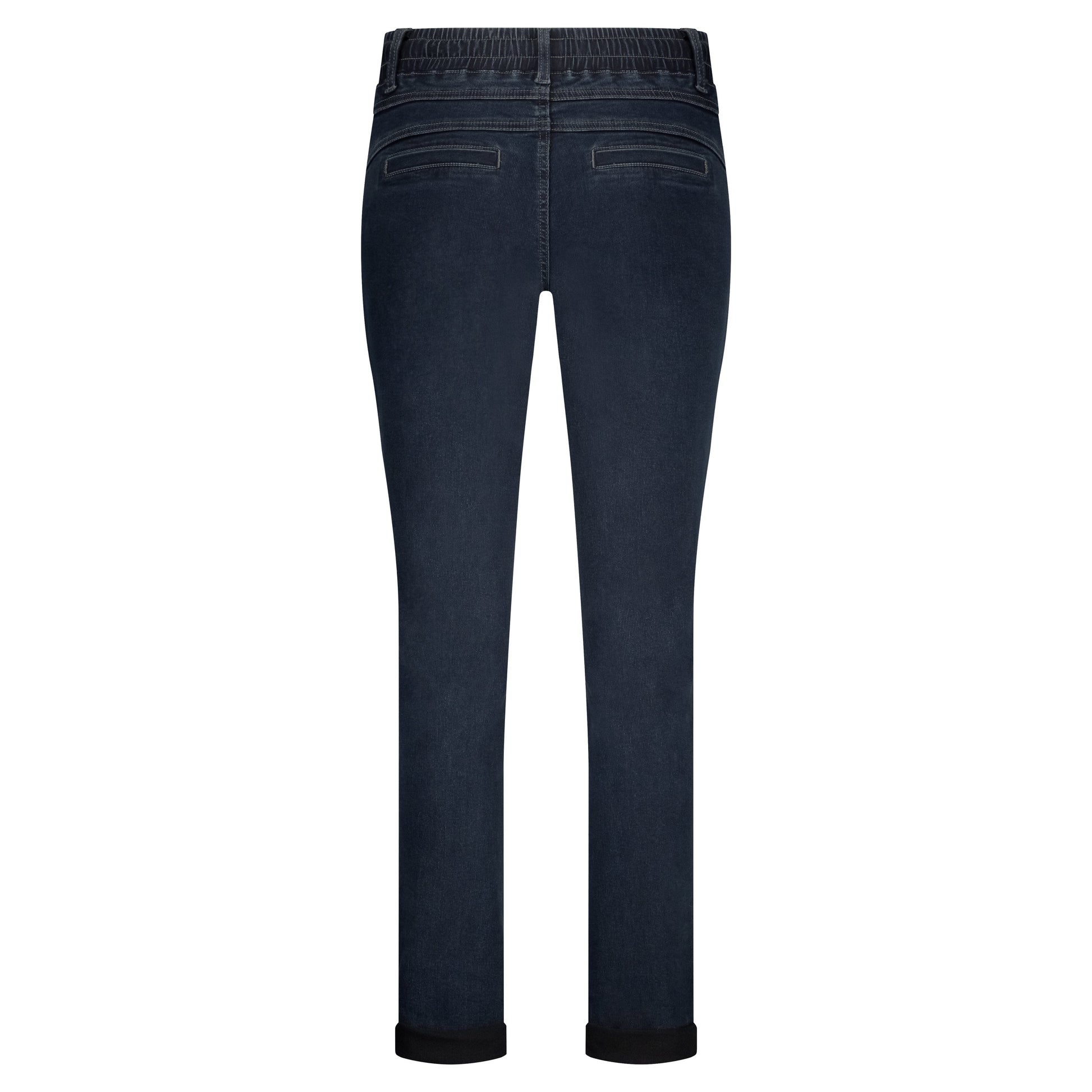 Tessy Denim Rib Jogger | Dark Stone Pants Red Button 