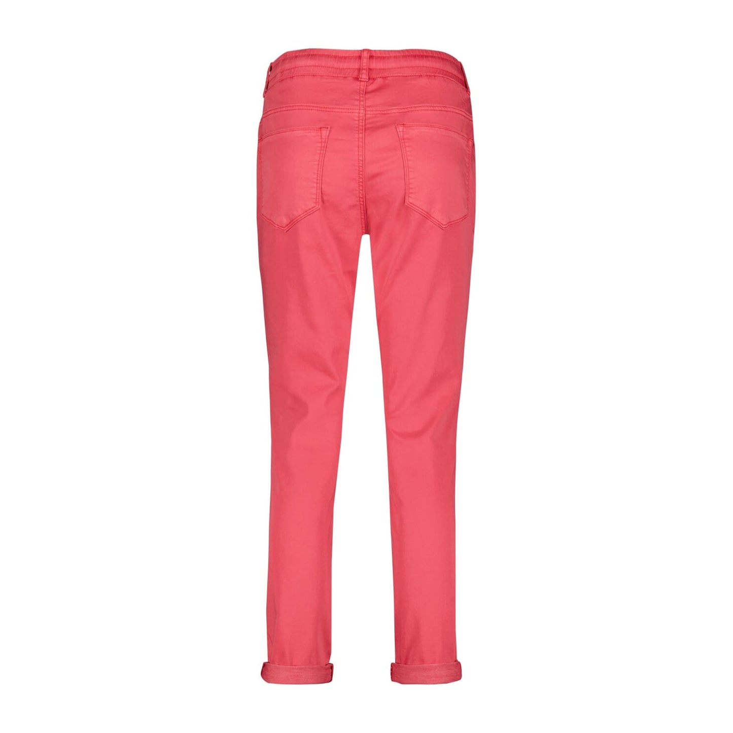 Tessy Jogger Crop Pants | Coral Pants Red Button 