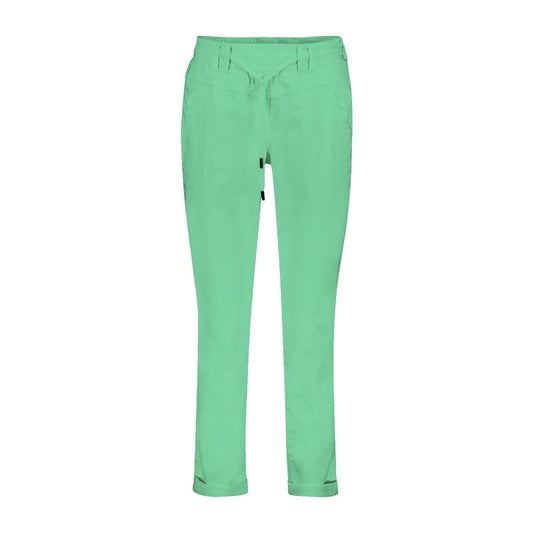 Tessy Jogger Crop Pants | Summer Green Pants Red Button 