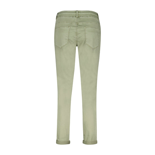 Tessy Jogger Crop Pants | Tea Green Pants Red Button 