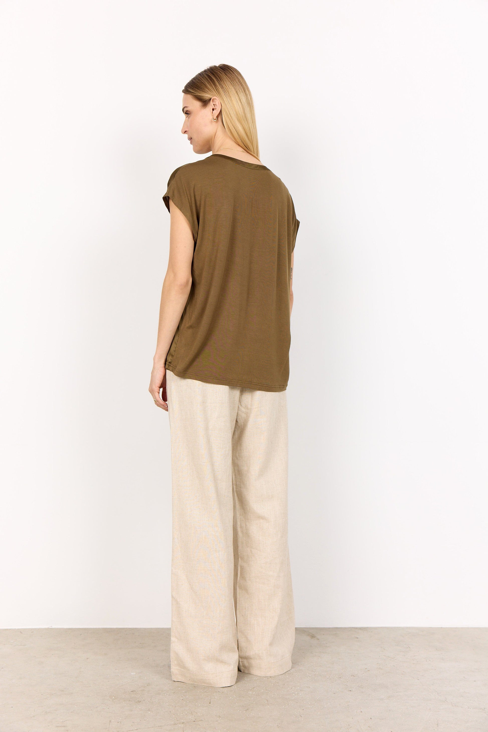 Thilde V Top | Misty Olive Blouse Soya Concept 