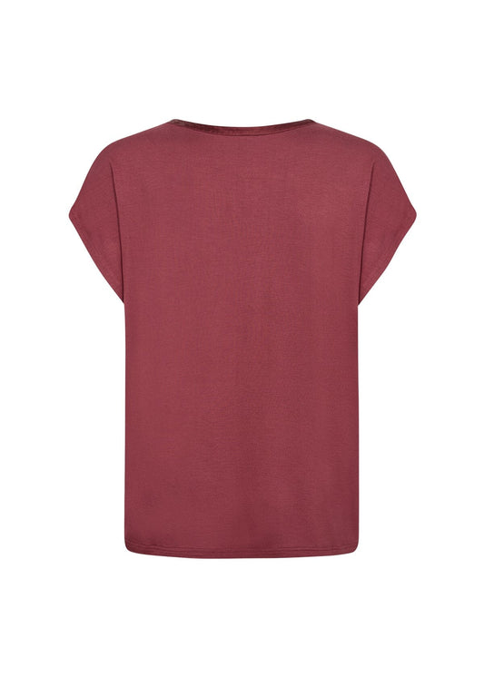 Thilde V Top | Oxblood Red Blouse Soya Concept 