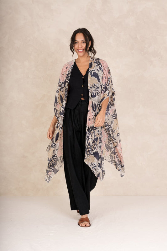Throwover | Block | Taupe Casual Kimonos One Hundred Stars 