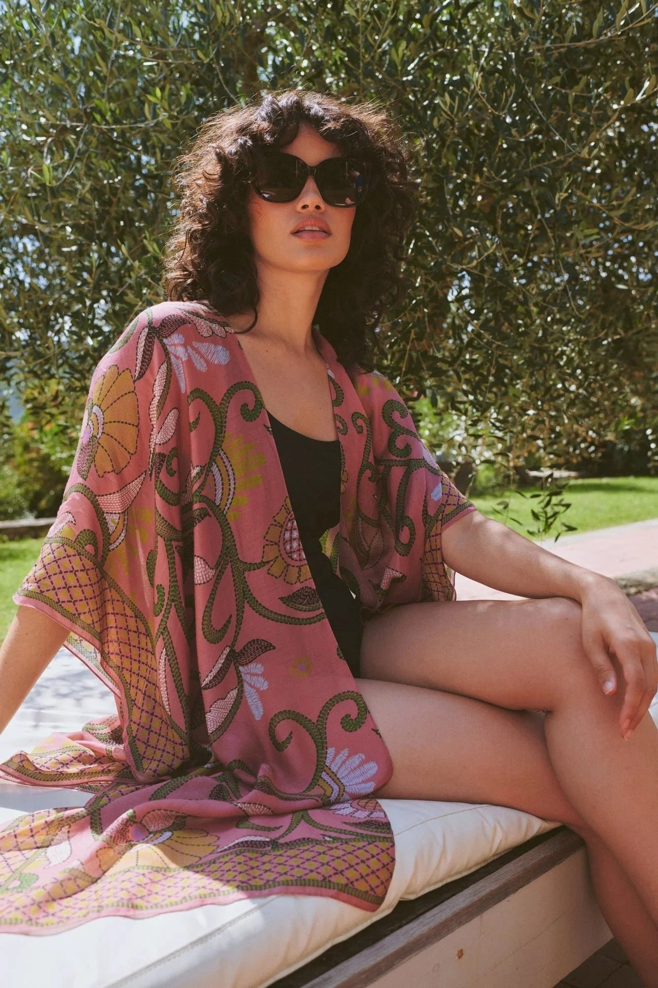 Throwover | Giant Kantha | Dusk Casual Kimonos One Hundred Stars 