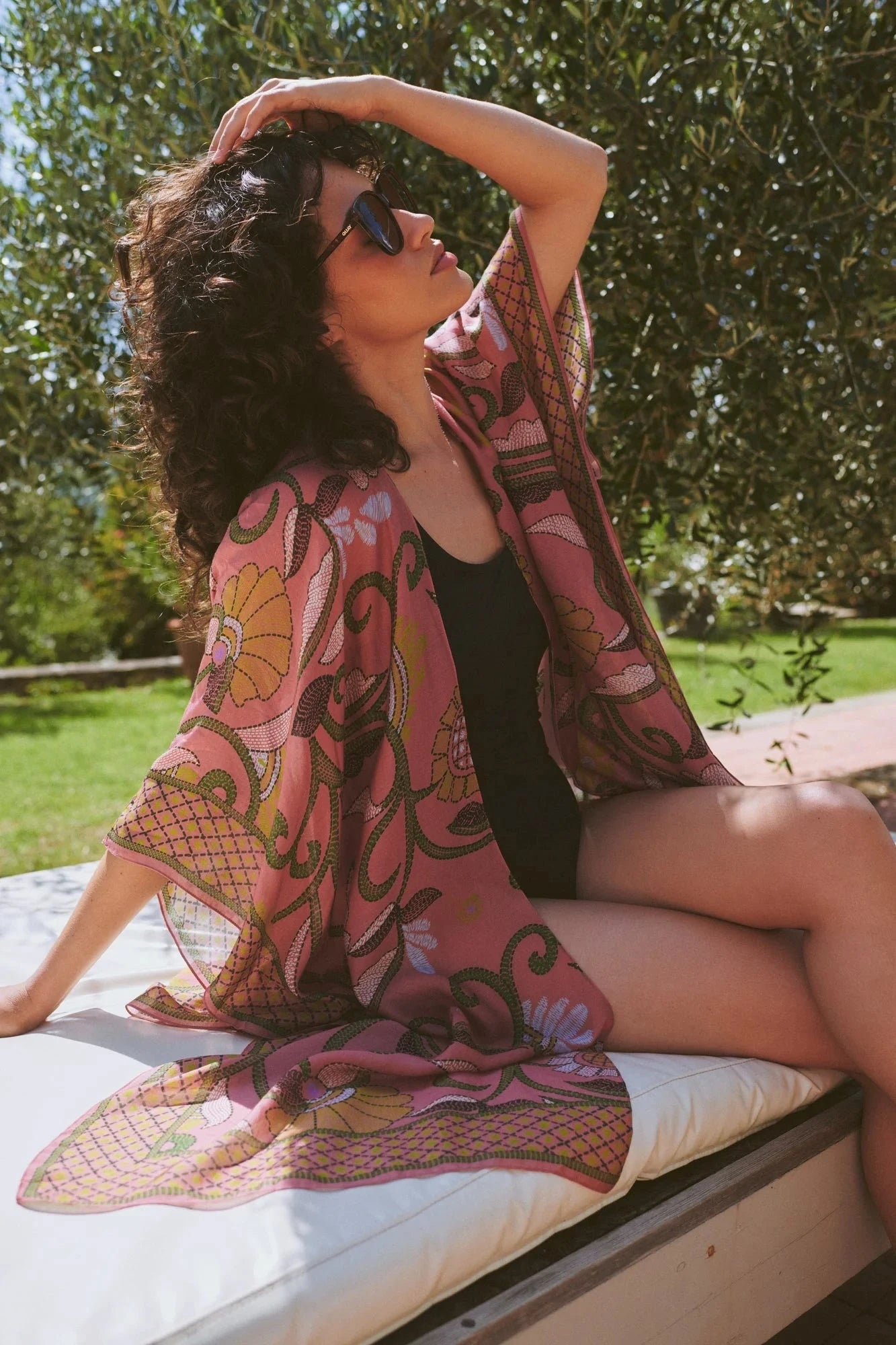 Throwover | Giant Kantha | Dusk Casual Kimonos One Hundred Stars 