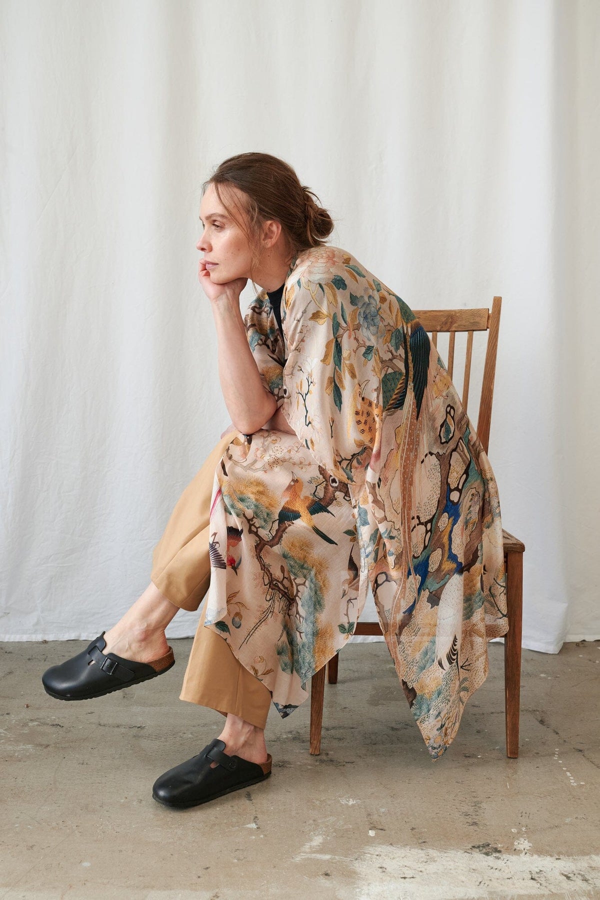 Throwover | Hummingbird | Nude Casual Kimonos One Hundred Stars 