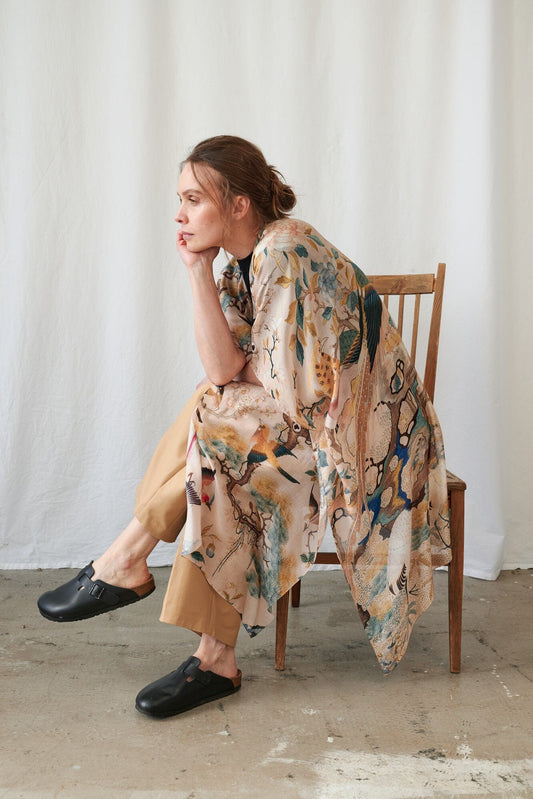 Throwover | Hummingbird | Nude Casual Kimonos One Hundred Stars 